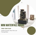 Indoor Waterfall Fountain 4-tier Cascading Bowl Home D  cor Relaxation Water Zen