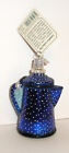 Old World Christmas - Blue Campfire Coffee Pot - Blown Glass Ornament New W tag