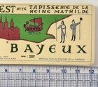 Vintage Bayeux Tapestry Accordion Book France Reine Mathilde Color Plates