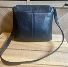 Vintage Fossil Pebbled Black Leather Crossbody Shoulder Bag Purse