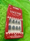 Kiss Fantasy Blue Ombr   Gold Medium Oval Press-on Nails Constellation