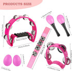 8 Pcs Tambourines For Adults Metal Jingles Hand Held Percussion Half Moon Tambou