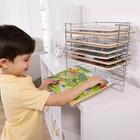 Melissa   Doug Metal Wire Puzzle Storage Rack Holds 12 Puzzles