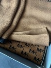 Michael Kors Reversible Fall Winter Scarf Hat Set Brown Black Allover Mk Logo