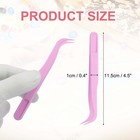 30 Pack Plastic Tweezers For Crafts  4 5  Bent Tweezers Bulk purple 