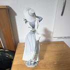 Lladr   Porcelain Woman Figurine White   Blue Mpn 4936 Vintage 1970s