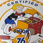 Vintage Union 76 Service Porcelain Sign - Gas Pump Station Mechanic Petroliana