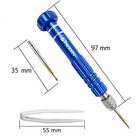 Eyeglass Repairing Kit Steel Screwdriver With 15 Types Of Screws Repair Tool Set