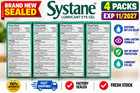 Systane Gel Drops Lubricant Eye Gel Dry Eye Relief 10ml 4 Pack Exp 11 2027