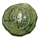 Ancient Byzantine Cup Coin Manuel I Comnenus Constantinople Bronze Trachy Christ