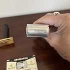 Vintage 1950   s Gillette Razors   Pack Of Vtg Blades - Safety Gold Plated