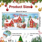 13x6ft Christmas Notrh Garage Door Banner Cover  Extra Large Red Christmas Garag
