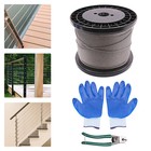 T316 1100ft 1 8  Stainless Steel Wire Rope Aircraft Cable For Deck Railing 7x7