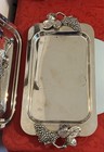 Vtg Godinger Silver Plate Ornate Grape And Leaf Motif Casserole Server With Lid