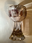 1834 Antique Bohemian Czech Glass Clear 5    Lendl Estate Etched In Buildings