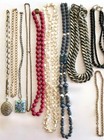 Vintage 1960s 70s 80s Costume Jewelry Lot Of 18 Women s Necklaces  Pendants