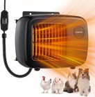 600 300w Dog House Heater With Thermostat  Pet Heater With 6ft Anti Chew Cord   