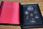 1986 Royal Canadian Mint 7 Coin Proof Set Double Dollar Silver With Orig Case 