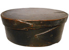 Rare Shaker Mid-late 19th C American Folk Art Antique Prmtv Dk Grn Pntd Oval Box