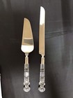 Wedding Cake Knife And Server Set Lead Crystal Handle