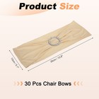 30pcs Chair Sashes With Buckle Slider Stretch Spandex Chair Bow Cover  Champagne