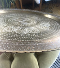Vintage Ornate Brass Large 29 5  Tray Made In Hong Kong