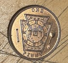 1951 Medical Lake Wa Lakeside Chapter No  62 R a m  Masonic Penny Token Coin