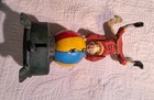 Vintage Cast Iron Spinning Acrobat Clown On Ball Mechanical Bank As Is 