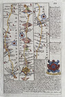 1720 Antique Road Map  Northampton - Leicester - Derby Owen   Bowen Shts 99 100
