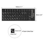 Korean Keyboard Stickers Black Background With White Lettering 3pcs