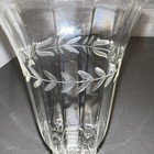 1 Vintage Etched Optic Footed Water tea parfait Glass  Beautiful