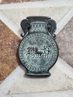 Vtg Bronze Money Scarf Clip Alexander The Great Chariot Greece Greek Coin 1947