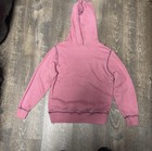 Champion Pink Pullover Fleece Hoodie Logo Hooded Pockets Unisex Kids 7-8y