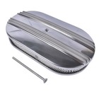 15  Oval Half Finned Polished Aluminum Air Cleaner Filter Fits For Chevy Ford 