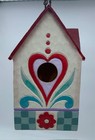 Jim Shore Birdhouse Decorated Cottage Hearts   Flowers Hanging Chip Dam  2013