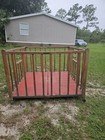 Vintage Step Fold By Abbott 1950   s Wooden Folding Play Pen Crib