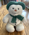 Vintage Eden Snowman Plush Green Hat Scarf Stuffed Raymond Briggs - Great Cond 
