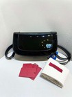 Valentino Supervee Shoulder Bag Black Silver Patent Leather Large V Buckle Unuse