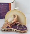 Dicksons Baby Jesus Manger Nativity Christmas Ornament Vtg 2 Cor 8 9 Religious 