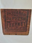 Antique Dr  Peter Fahrney Apothecary Bottle Medicine Wooden Box Chicago  Il