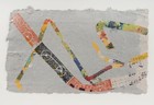 Vintage Mixed Media Handmade Paper Collage Abstract Large Size Assemblage Gray