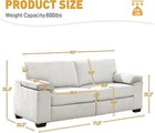 Modern Love Seat Couch For Living Room  Chenille Upholstered Loveseat Sofa