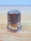 Antique Simons Brothers Scenic Sterling Silver Thimble Engraved  Size 11