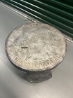 Rare Large Stack Of Coins Side Table Seat Currency Bank Vintage Htf