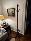 Vintage 1950 s Industrial Wood Coat Tree Hat Rack Transitional