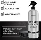  screen Cleaner Spray With Microfiber Cloth     Safe For Tvs  Laptops  Phones 