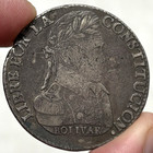 1835 Pts Silver Republic Of Bolivia 8 Soles Simon Bolivar Coin Popular Series