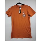 Harley-davidson Kuwait Pocket T-shirt Mens Small Orange Graphic New Nwt