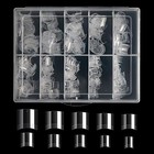 500pcs Short Nail Tips For Acrylic Nails -  Clear Lady French Acrylic Style  4