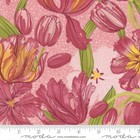 Quilting Cotton Fabric  Tulip Tango 10 End Of Bolt Remnants  Cream sprout   3yds